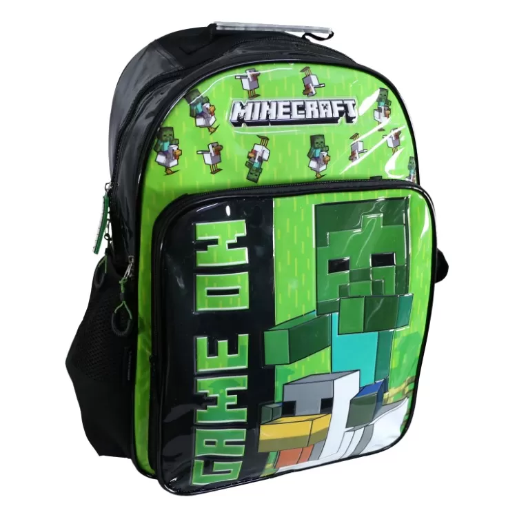 Mochila Escolar Cresko 2026 Minecraft 18" Art.MI121